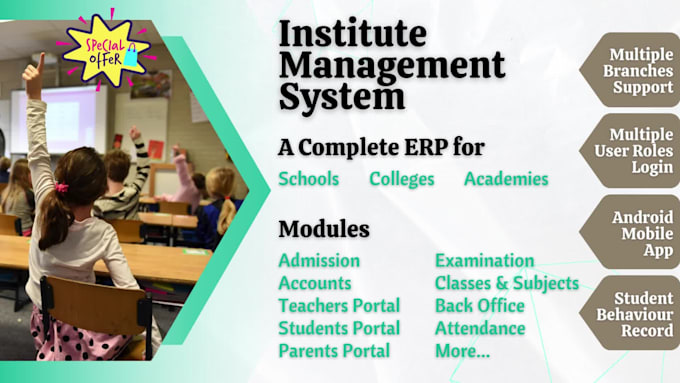 provide school website with management system or software