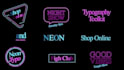 create animated neon typography and text animation videos