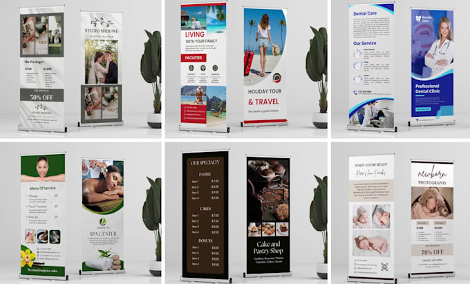 design roll up banner, retractable standee, pop up, roller, pull up