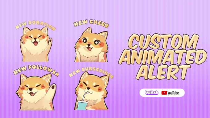 Do custom alert for your stream twitch, facebook or gaming by Kawai_kanjo |  Fiverr