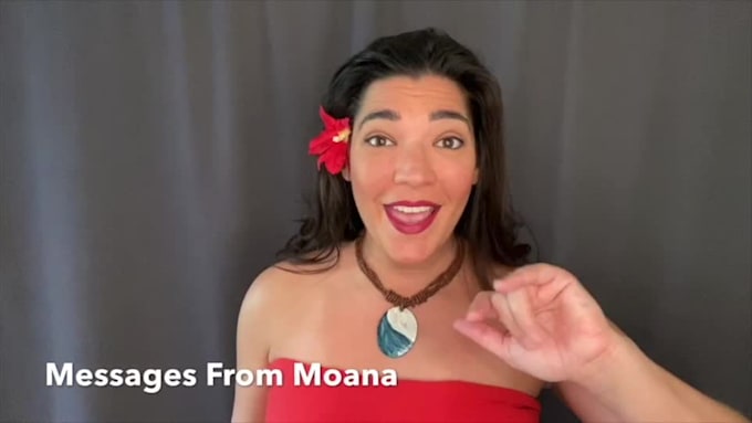 send a personalized message to child from moana