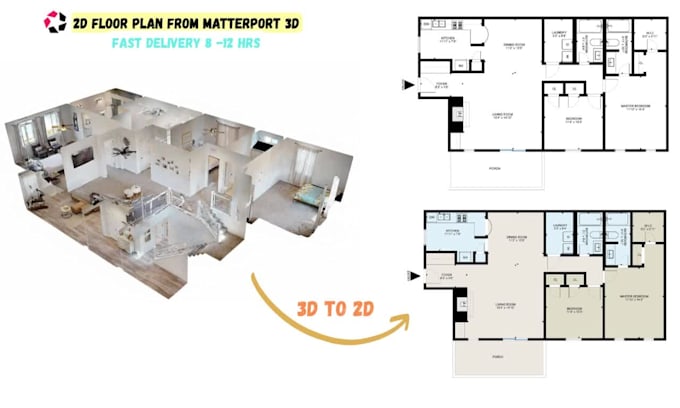 draw 2d floor plans, architectural drawings in autocad for construction o