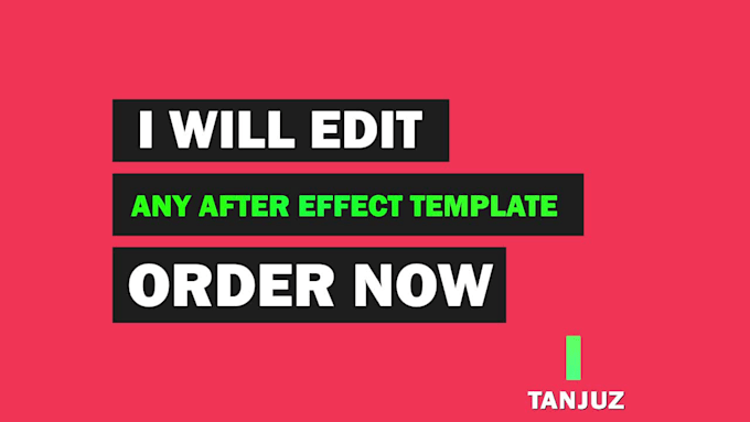 edit any after effect template