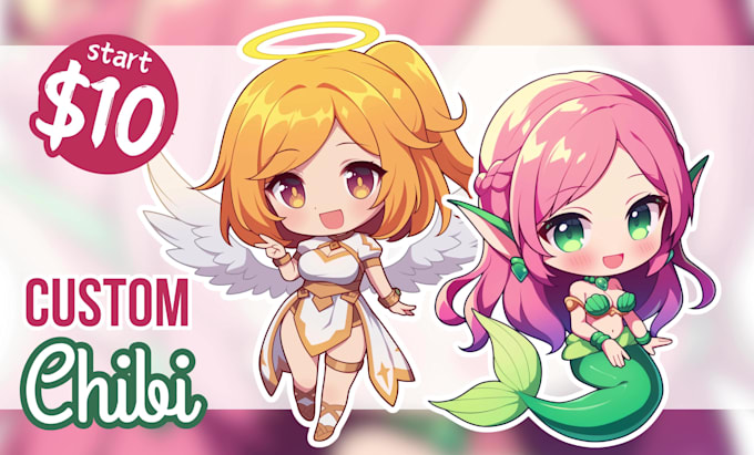 draw custom cute chibi character for pfp, oc, stickers or fanart