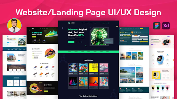 web template, website template, uiux, web mockup, landing page design in figma
