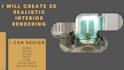 create 3d realistic interior renderings and walk through