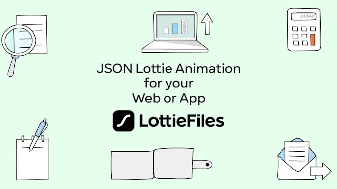 create lottie json or GIF animation for your website or app