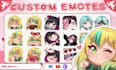 draw twitch emotes, animated emotes chibi emotes, discord emoji