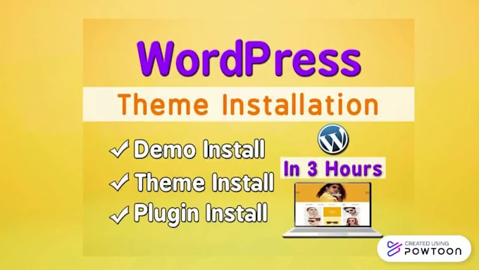 do wordpress theme installation, demo import within 3 hours