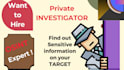 do private detective, osint investigation and background check on your target