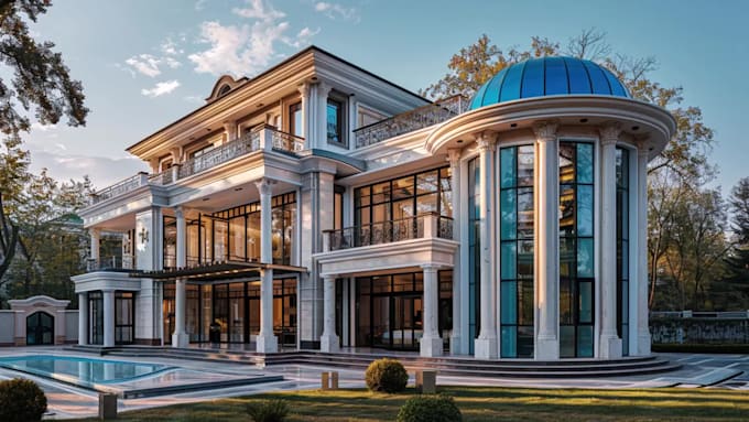 do exterior design for house facade, cafe, restaurant, shop, nightclub, realstic