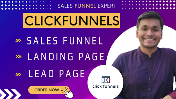 build clickfunnels landing page, sales funnel website in click funnel