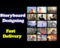 professional storyboard artist, create storyboard frames