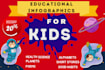 design kids infographic , learning posters within 3 hours