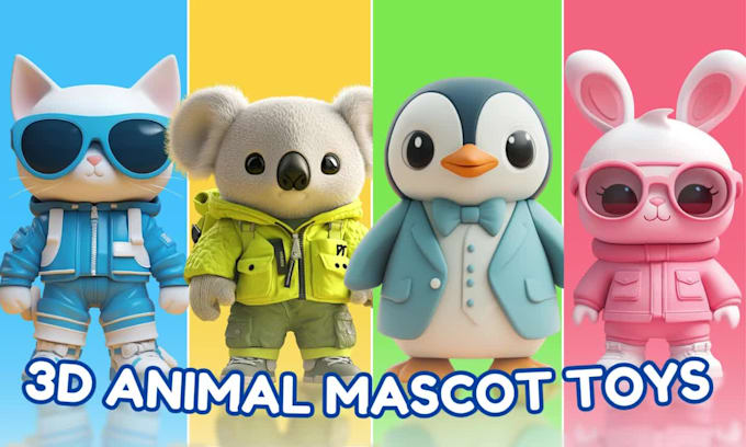 create stylized 3d cute character, mascot, animal, cartoon character in blender