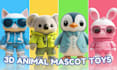 create stylized 3d cute character, mascot, animal, cartoon character in blender
