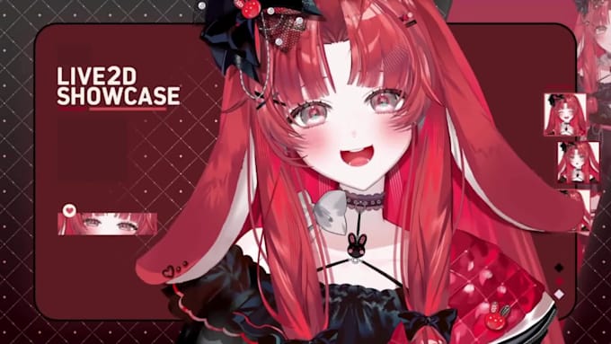 design 2d v tuber model, live2d vtuber rigging, vtuber rigging, anime style