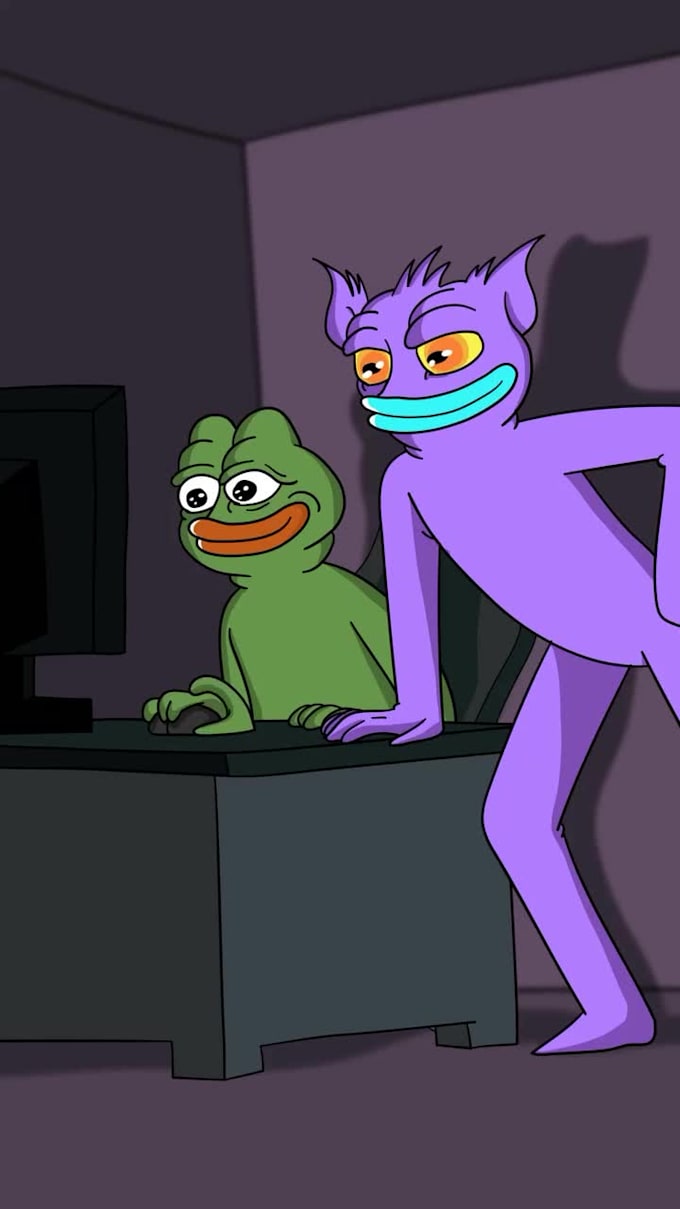 2d memecoin animation, meme illustration, ponke character, funny meme, pepe  frog by Chloeanna231 | Fiverr