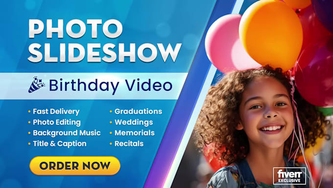 craft a heartfelt birthday, wedding, or memorial slideshow