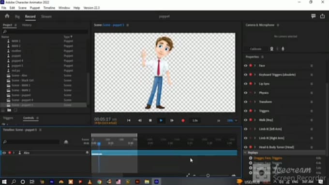 rig and animate your character in adobe character animator