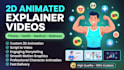 create the best 2d animated fitness explainer video