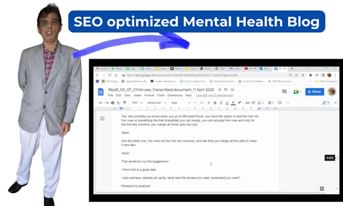 as a doctor write SEO optimized articles on mental wellness and holistic health