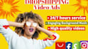 create dropshipping video ads for tik tok ads or facebook ads