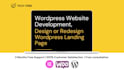 do wordpress website development, design or redesign wordpress landing page