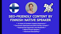 write blog, article or other content in finnish