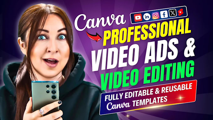 Create video ads, editable templates by canva pro by Hassancreators ...