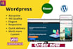 create full wordpress website with elementor pro on monthly management