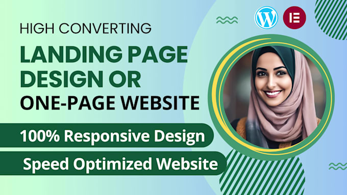 do wordpress one page website, landing page design, sales page