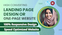 do wordpress one page website, landing page design, sales page
