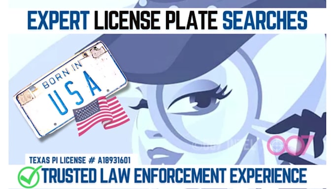 conduct background checks plus license plate expert verified pi