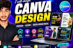 create custom graphics,promotional posters or canva graphics