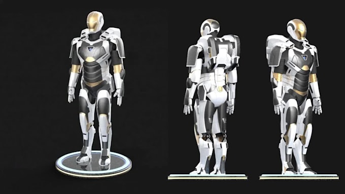 design 3d wearable cosplay armor full body suit and helmet stl file for 3d print