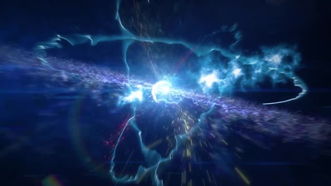 create galaxy universe logo intro animation video