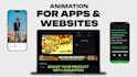 create modern app and website animation preview