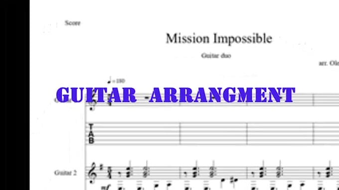 arrange or transcribe any melody for fingerstyle guitar