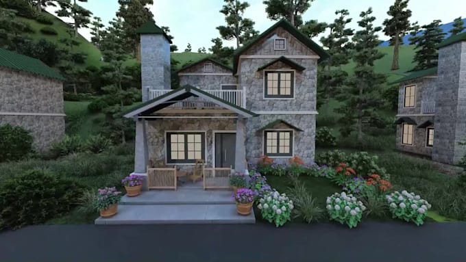 create 3d interior and exterior rendering