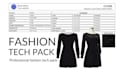 design a professional fashion tech pack