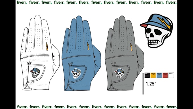 design catalog mockups and manufacture golf gloves