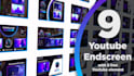 create 9 youtube endscreen animation for you