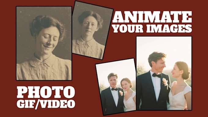 animate still image, photo into video loop animation or gif