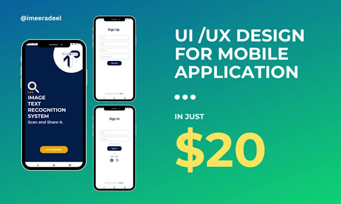 Design creative mobile ui ux design by Imeeradeel | Fiverr
