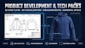 design custom tracksuit 3d mockup tech pack and product development
