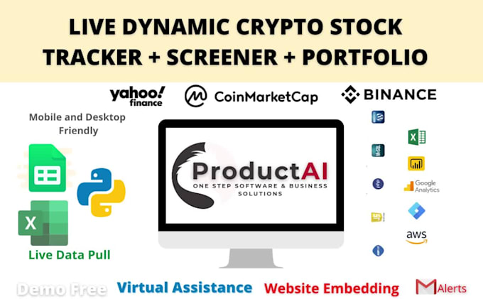 build crypto, stock, dynamic portfolio, screener dashboard