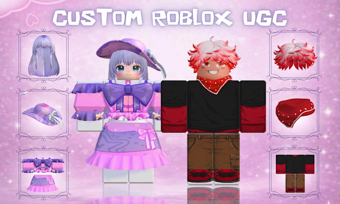 create custom roblox ugc accessories, hair and characters