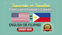 put english, filipino or tagalog subtitles on your video