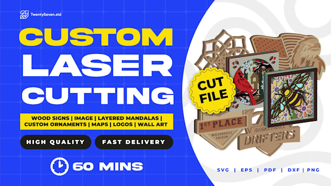 custom vector files for laser cutting, engraving cnc, svg, dxf, ai